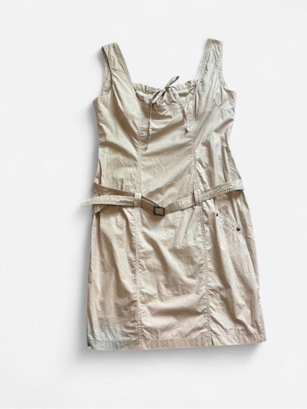 Maeve Cream Mini Dress with Belt